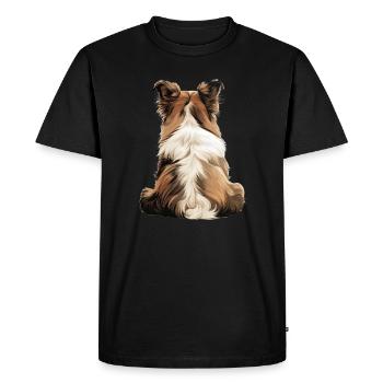 Chien de berger Shetland - T-shirt Premium bio Homme - noir - Devant - Nico (187cm)