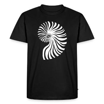 Motif Nautique Spirale Contrastée - T-shirt Premium bio Homme - noir - Devant - Nico (187cm)