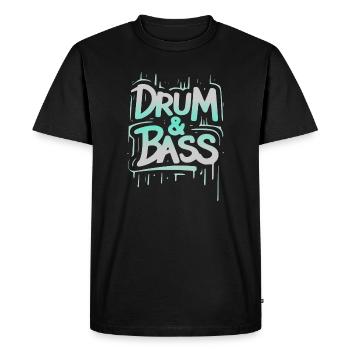 Drum and bass - T-shirt Premium bio Homme - noir - Devant - Nico (187cm)