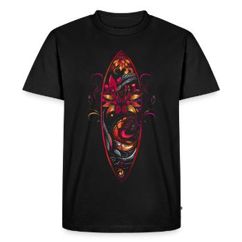 Caricature de planche de surf - T-shirt Premium bio Homme - noir - Devant - Nico (187cm)