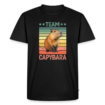 Capybara Wasserschwein - T-shirt Premium bio Homme - noir - Devant - Nico (187cm)