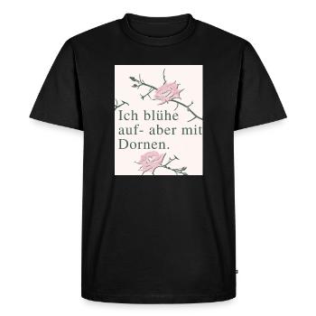 Thème des fleurs avec motif de la Belle au bois dormant - T-shirt Premium bio Homme - noir - Devant - Nico (187cm)