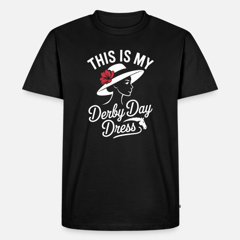 Derby Day Elegantes Hutdesign - Männer Premium Bio T-Shirt - Schwarz