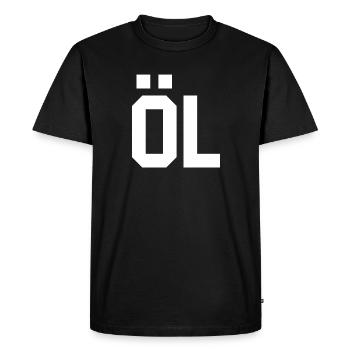 Motif abstrait géométrique vintage - T-shirt Premium bio Homme - noir - Devant - Nico (187cm)