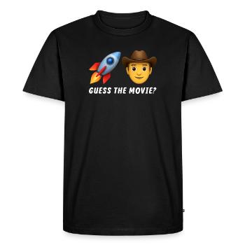Cowboy Adventure Rocket Design - Men's Premium Organic T-Shirt - black - Front - Nico (187cm)