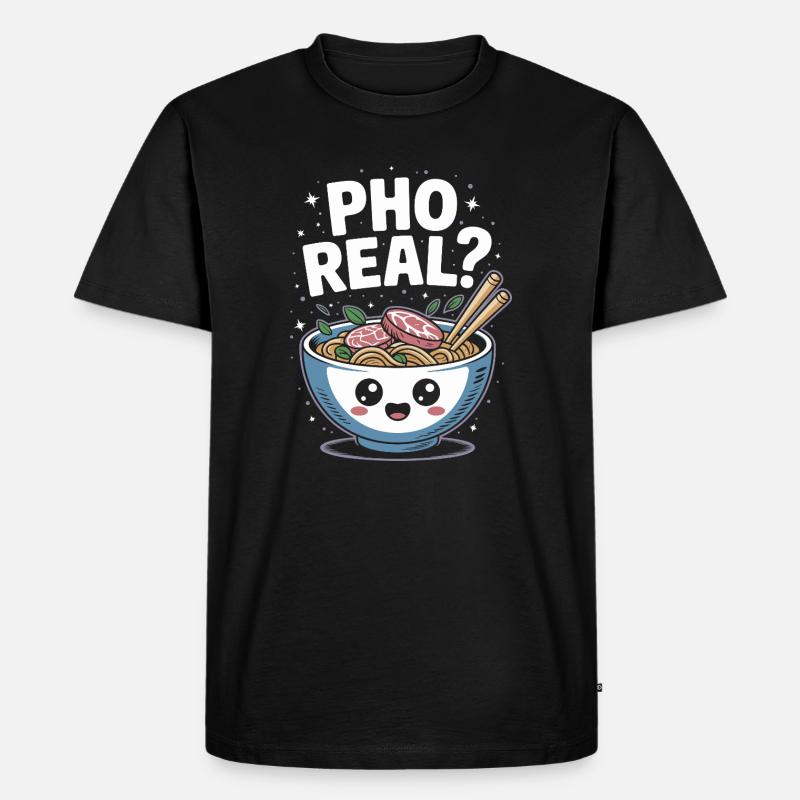 Pho Real Vietnamese Soup Pho - Männer Premium Bio T-Shirt - Schwarz