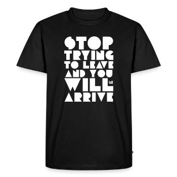 Citation de Lao Tseu - T-shirt Premium bio Homme - noir - Devant - Nico (187cm)
