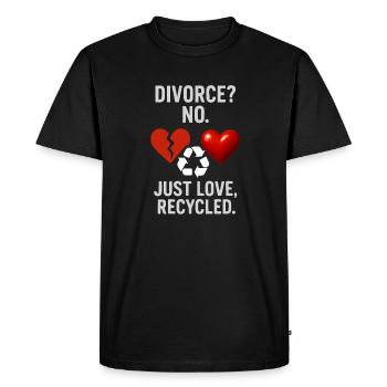 Chemise drôle pour la fête de rupture et divorce - T-shirt Premium bio Homme - noir - Devant - Nico (187cm)