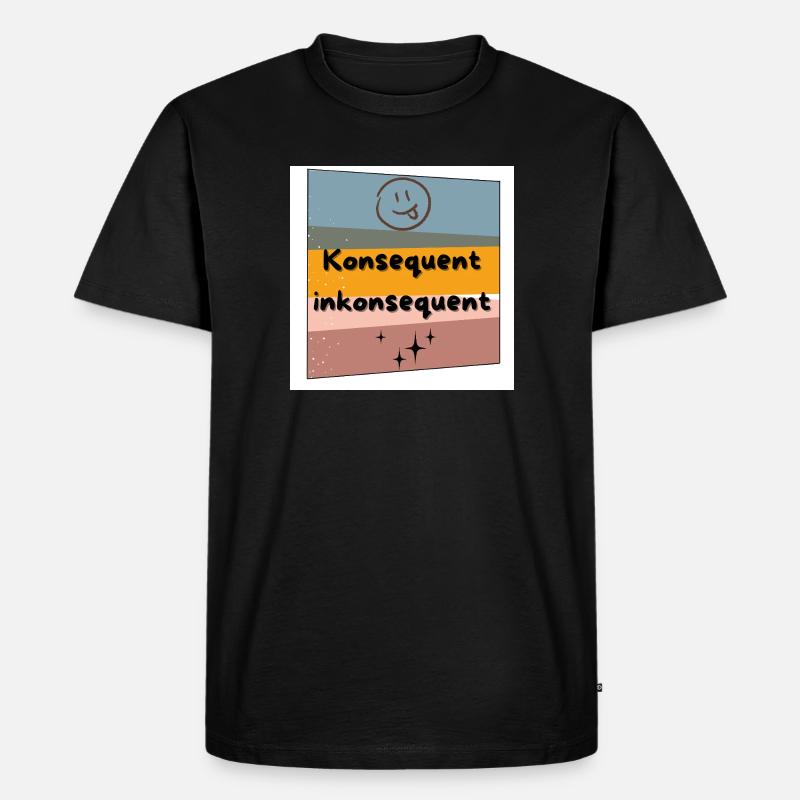 Konsequent inkonsequent Farbkontrast - Männer Premium Bio T-Shirt - Schwarz