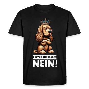 Before you ask: Cocker Spaniel Cocker Dog - Men's Premium Organic T-Shirt - black - Front - Nico (187cm)