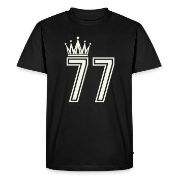 Royal 77 Chiffres - T-shirt Premium bio Homme - noir - Devant - Nico (187cm)