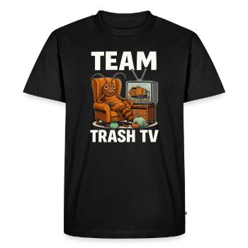 Team Trash TV - T-shirt Premium bio Homme - noir - Devant - Nico (187cm)