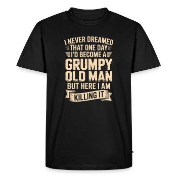 Grumpy Old Man: Killing It - T-shirt Premium bio Homme - noir - Devant - Nico (187cm)