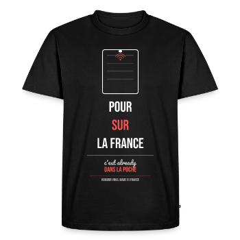 Pour Sur La France Humour Viral Made France - T-shirt Premium bio Homme - noir - Devant - Nico (187cm)