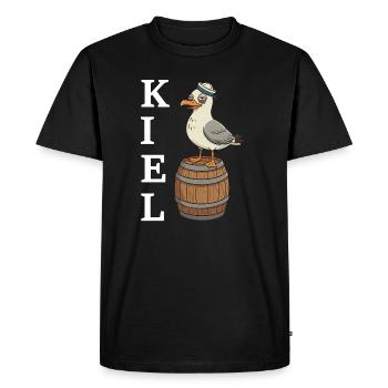 Kiel Seagull - Men's Premium Organic T-Shirt - black - Front - Nico (187cm)