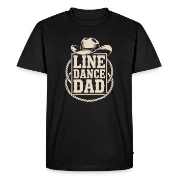 Père de la danse en ligne - T-shirt Premium bio Homme - noir - Devant - Nico (187cm)