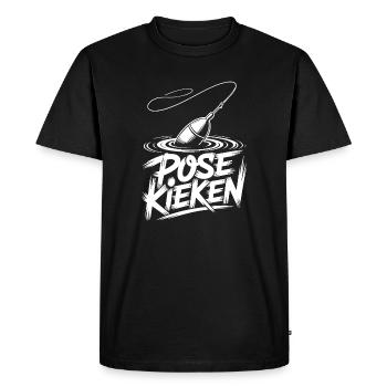 Fishing Saying Pose - Men's Premium Organic T-Shirt - black - Front - Nico (187cm)
