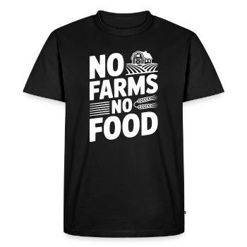 No Farms No Food - Men's Premium Organic T-Shirt - black - Front - Nico (187cm)