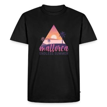 Coucher de soleil d’été sans fin à Majorque - T-shirt Premium bio Homme - noir - Devant - Nico (187cm)