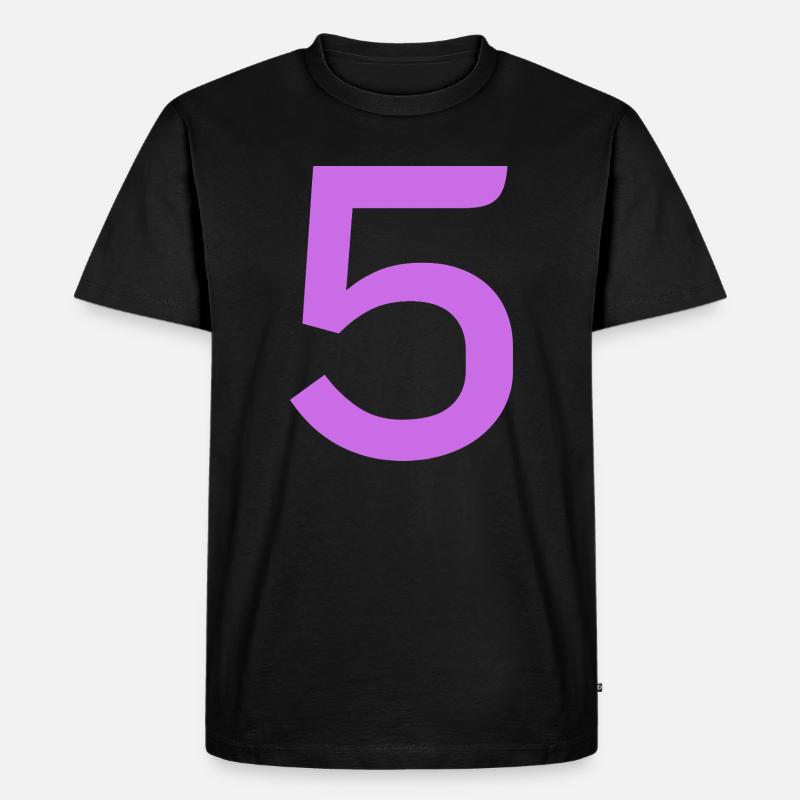 5 - Männer Premium Bio T-Shirt - Schwarz