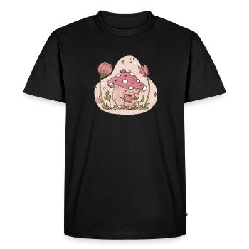 Champignon Mushie - T-shirt Premium bio Homme - noir - Devant - Nico (187cm)