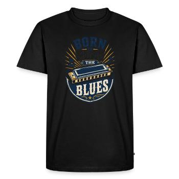 Instrument Harmonica Blues Music Musicians - Men's Premium Organic T-Shirt - black - Front - Nico (187cm)