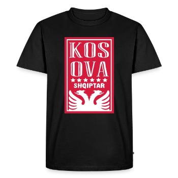 shqiptar design kosova - Men's Premium Organic T-Shirt - black - Front - Nico (187cm)