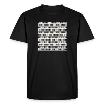 Clavier de piano - T-shirt Premium bio Homme - noir - Devant - Nico (187cm)