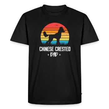 Chien à crête chinois Chinesischer Schopfhund - T-shirt Premium bio Homme - noir - Devant - Nico (187cm)