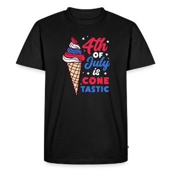 4th of July is cone-tastic - Men's Premium Organic T-Shirt - black - Front - Nico (187cm)