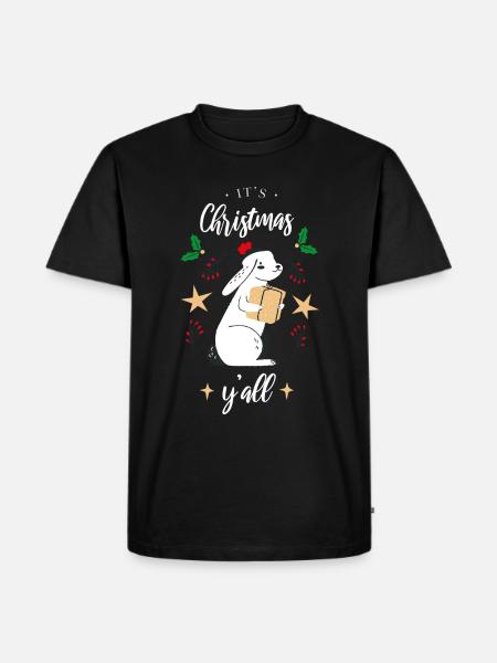 Its Christmas yall - Weihnachtsdesign - Männer Premium Bio T-Shirt - Schwarz