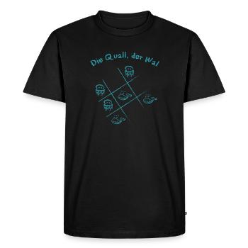 Quall the whale - Men's Premium Organic T-Shirt - black - Front - Nico (187cm)