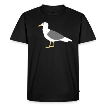 seagull mouette - T-shirt Premium bio Homme - noir - Devant - Nico (187cm)