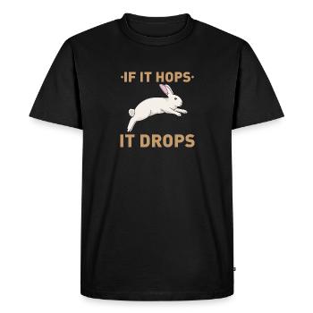 Chasseur de lièvre lièvre disant - T-shirt Premium bio Homme - noir - Devant - Nico (187cm)