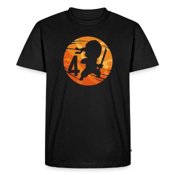 Ninja Fighter 4th Birthday Boy 4 years old - Men's Premium Organic T-Shirt - black - Front - Nico (187cm)