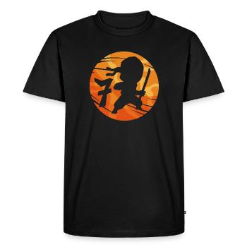 Ninja Fighter 7th Birthday Boy 7 years old - Men's Premium Organic T-Shirt - black - Front - Nico (187cm)