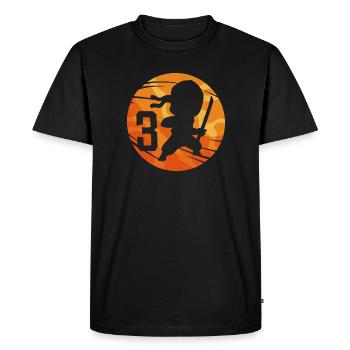 Ninja Fighter 3ème anniversaire Garçon 3 ans - T-shirt Premium bio Homme - noir - Devant - Nico (187cm)