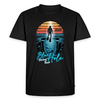 DivingTour Blue Hole 2025 - Men's Premium Organic T-Shirt - black - Front - Nico (187cm)