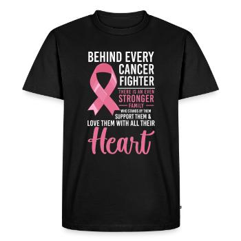Cancer Fighter Combattre le cancer - T-shirt Premium bio Homme - noir - Devant - Nico (187cm)