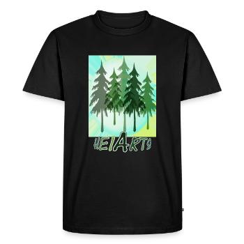 Arbres de Noël (conçus par HeiArts) - T-shirt Premium bio Homme - noir - Devant - Nico (187cm)