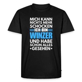 Non-shockable winemaker - Men's Premium Organic T-Shirt - black - Front - Nico (187cm)