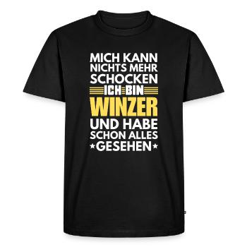 Non-shockable winemaker - Men's Premium Organic T-Shirt - black - Front - Nico (187cm)