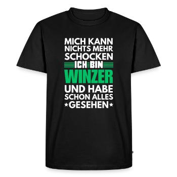 Non-shockable winemaker - Men's Premium Organic T-Shirt - black - Front - Nico (187cm)