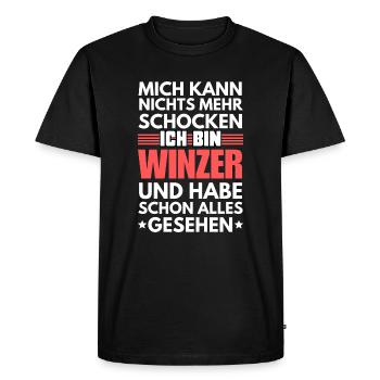 Non-shockable winemaker - Men's Premium Organic T-Shirt - black - Front - Nico (187cm)