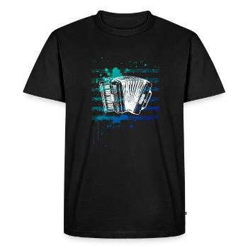 Accordéon - T-shirt Premium bio Homme - noir - Devant - Nico (187cm)