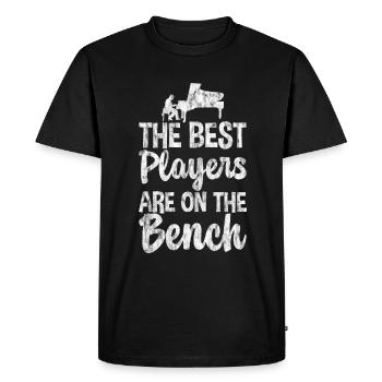 Les meilleurs joueurs sont sur le banc 3 - T-shirt Premium bio Homme - noir - Devant - Nico (187cm)