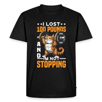 I Lost 100 Pounds And I'm Not Stopping 23 - Men's Premium Organic T-Shirt - black - Front - Nico (187cm)