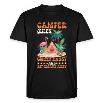 Camper Queen Classy Sassy And Bit Smart Assy 2 - Men's Premium Organic T-Shirt - black - Front - Nico (187cm)