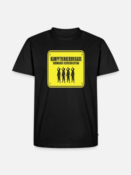 Kampftrinkerbrigade kommando biervernichtung - Männer Premium Bio T-Shirt - Schwarz