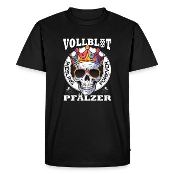 Pfalz Schorle Riesling Vollblut Pfälzer Dubbeglas - Männer Premium Bio T-Shirt - Schwarz - Vorne - Nico (187cm)